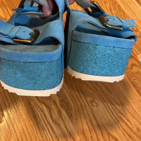 Free People x Intentionally Rule Breaker Suede Sandals Size 8 NIB - Picture 11 of 12